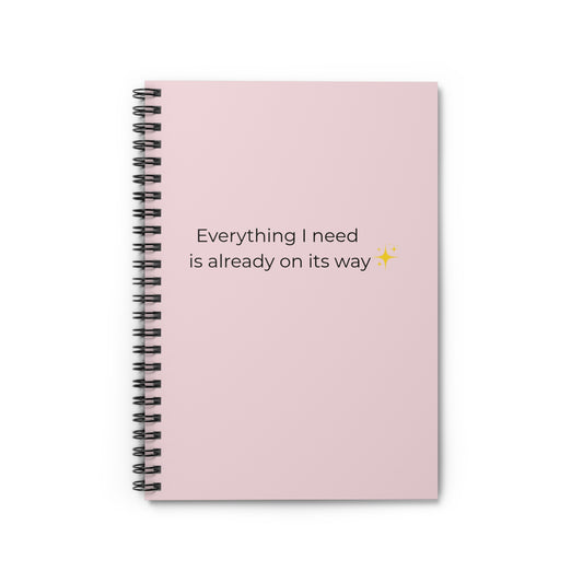 Motivational spiral notebook