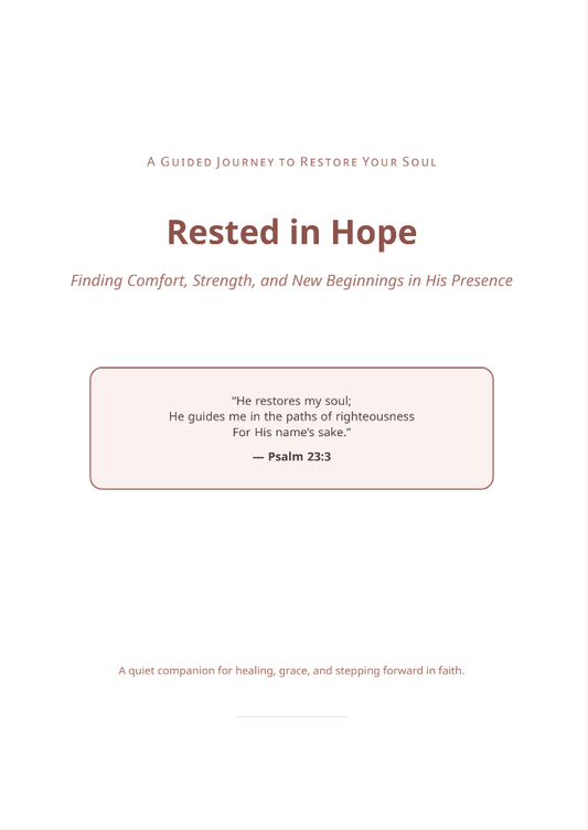 Rested in Hope: A 5-Page Guided Companion Journal for Healing & Strength 🕊️✨